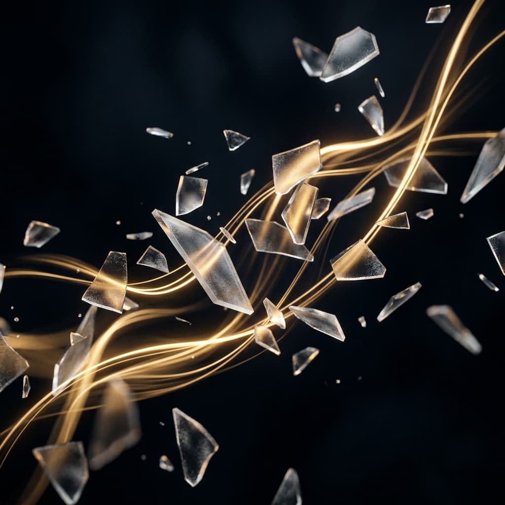 Abstract Gold Glass